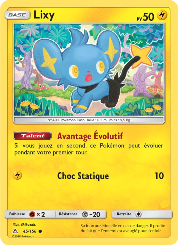 Carte Pokémon Lixy 45/156 de l'extension Ultra-Prisme