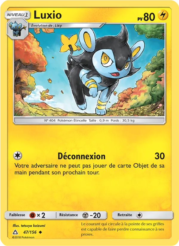 Carte Pokémon Luxio 47/156 de l'extension Ultra-Prisme