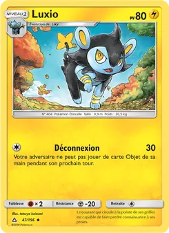 Carte Pokémon Luxio 47