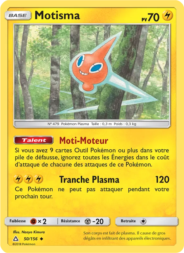 Carte Pokémon Motisma 50/156 de l'extension Ultra-Prisme