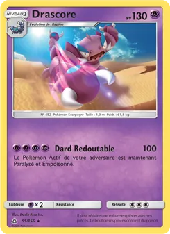 Carte Pokémon Drascore 55