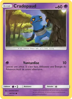 Carte Pokémon Cradopaud 56