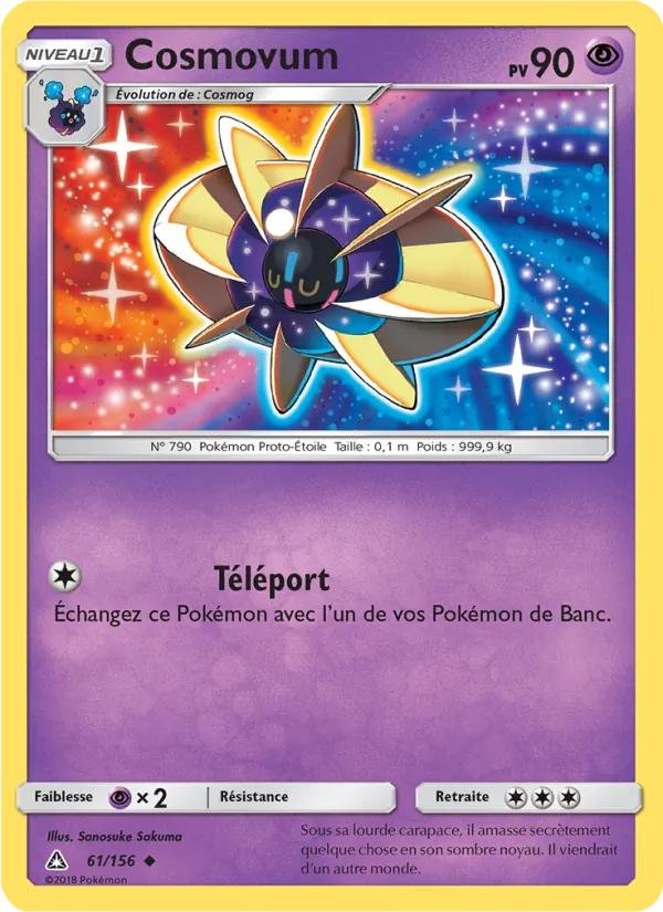 Carte Pokémon Cosmovum 61/156 de l'extension Ultra-Prisme