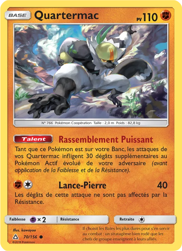 Carte Pokémon Quartermac 70/156 de l'extension Ultra-Prisme