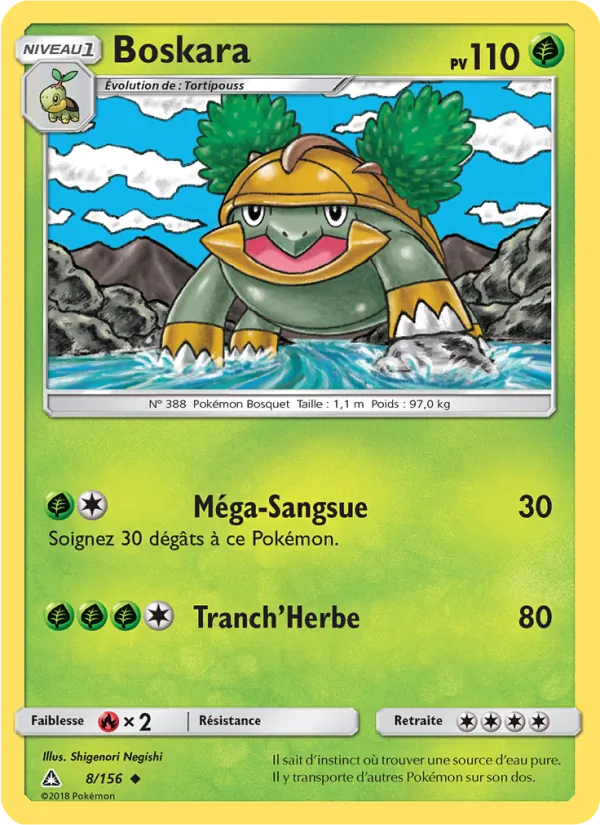 Carte Pokémon Boskara 8/156 de l'extension Ultra-Prisme