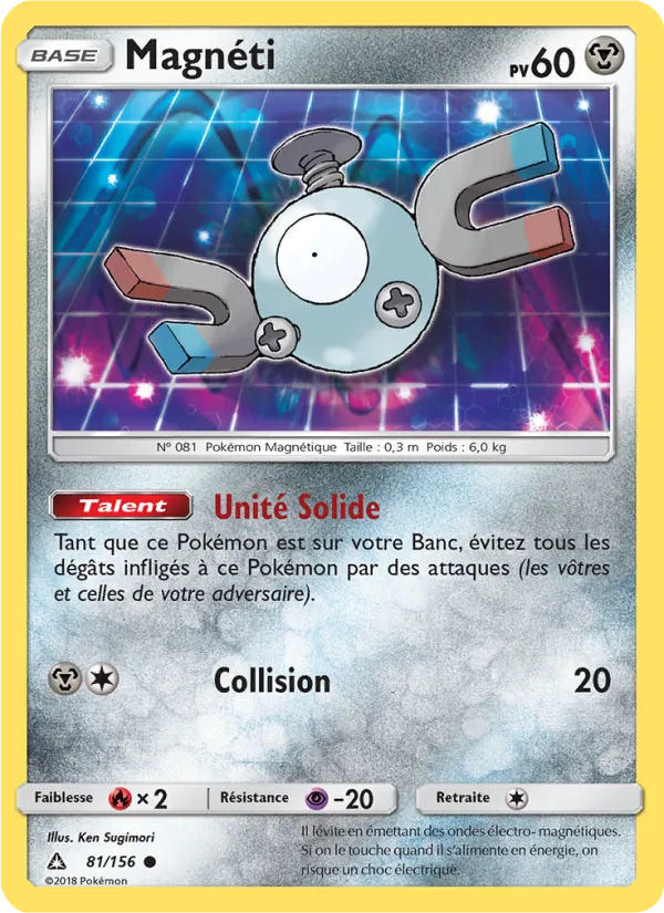 Carte Pokémon Magnéti 81/156 de l'extension Ultra-Prisme