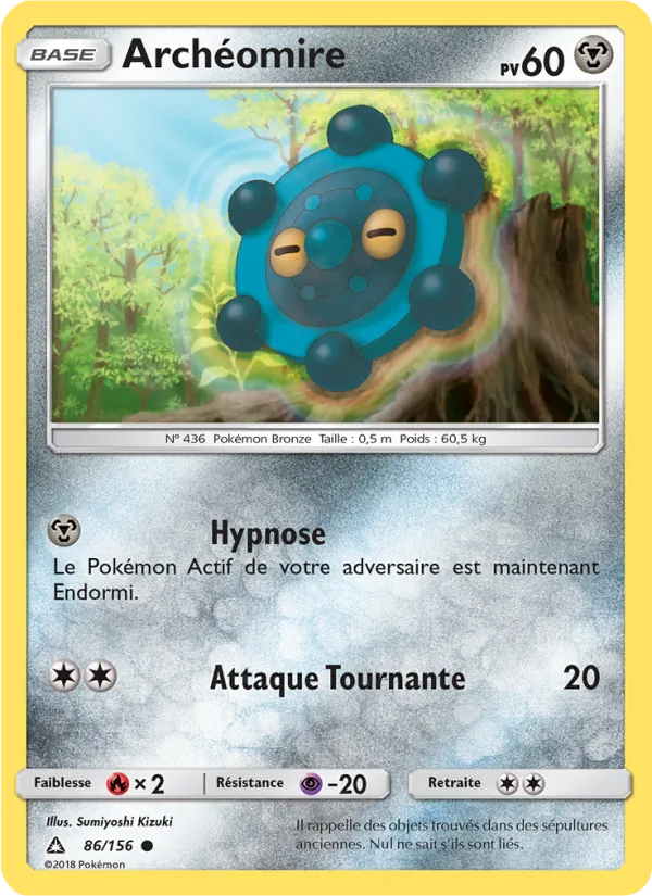 Carte Pokémon Archéomire 86/156 de l'extension Ultra-Prisme