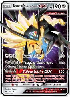 Carte Pokémon Necrozma Crinière du Couchant GX 90