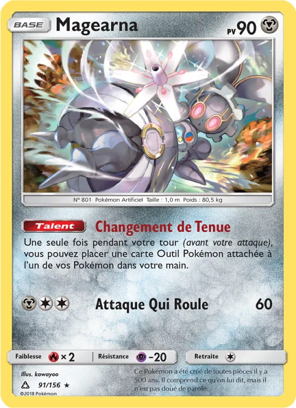 Carte Pokémon Magearna 91/156 de l'extension Ultra-Prisme