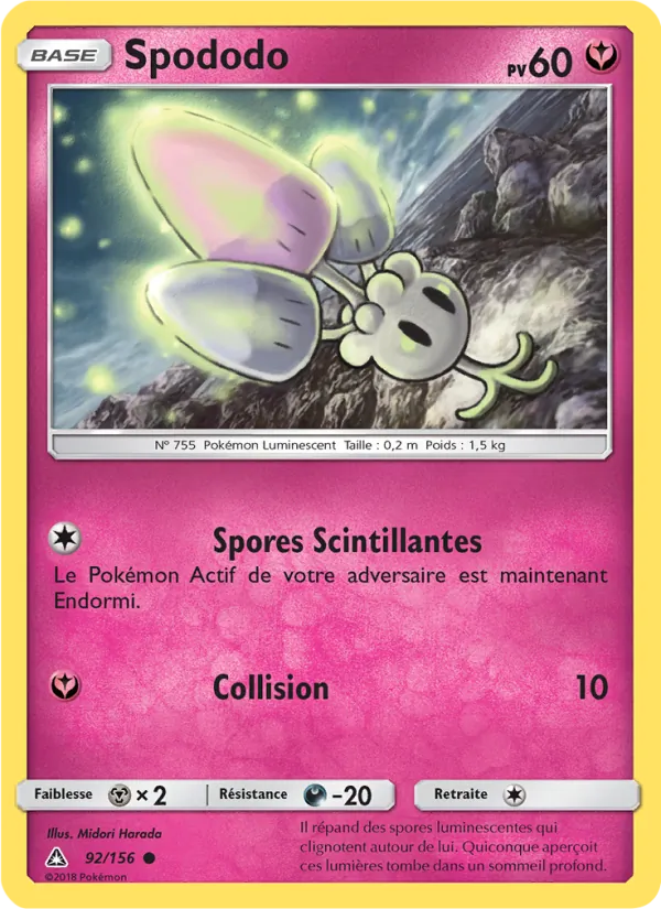 Carte Pokémon Spododo 92/156 de l'extension Ultra-Prisme