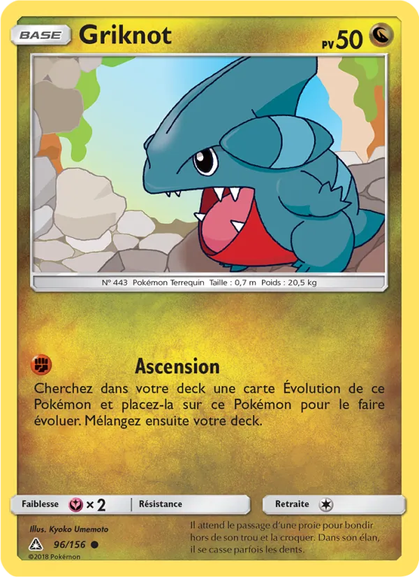 Carte Pokémon Griknot 96/156 de l'extension Ultra-Prisme