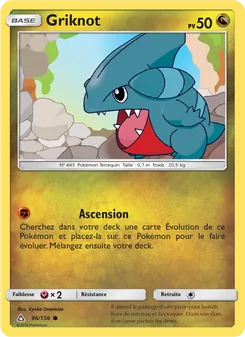 Carte Pokémon Griknot 96