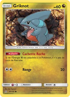 Carte Pokémon Griknot 97