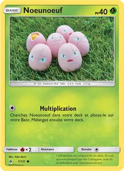Carte Pokémon Noeunoeuf 1