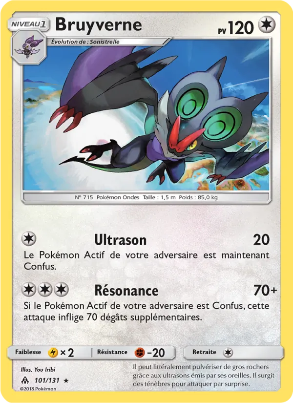 Carte Pokémon Bruyverne 101/131 de l'extension Lumière Interdite