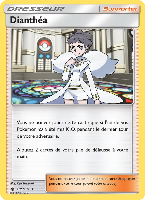 Carte Pokémon Dianthéa 105/131 de l'extension Lumière Interdite