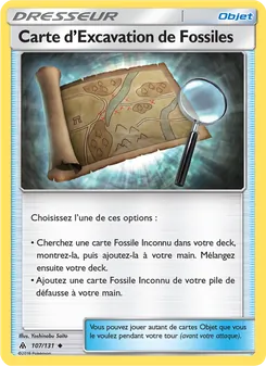Carte Pokémon Carte d’Excavation de Fossiles 107