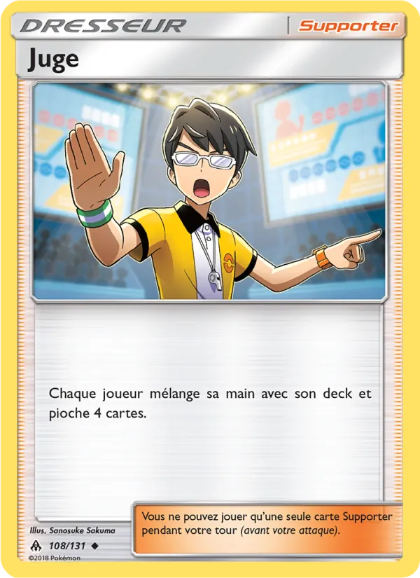 Carte Pokémon Juge 108/131 de l'extension Lumière Interdite