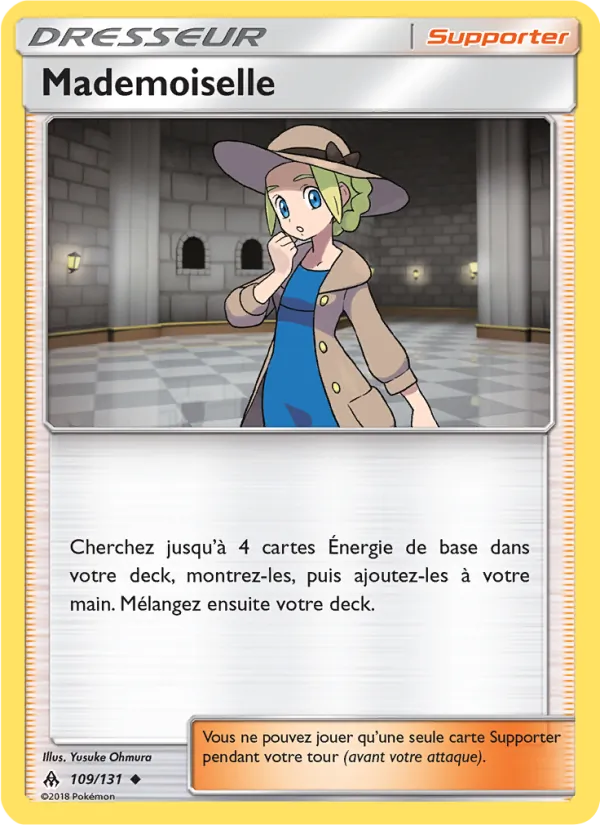 Carte Pokémon Mademoiselle 109/131 de l'extension Lumière Interdite