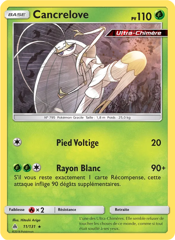 Carte Pokémon Cancrelove 11/131 de l'extension Lumière Interdite