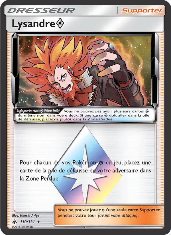 Carte Pokémon Lysandre ◇ 110/131 de l'extension Lumière Interdite