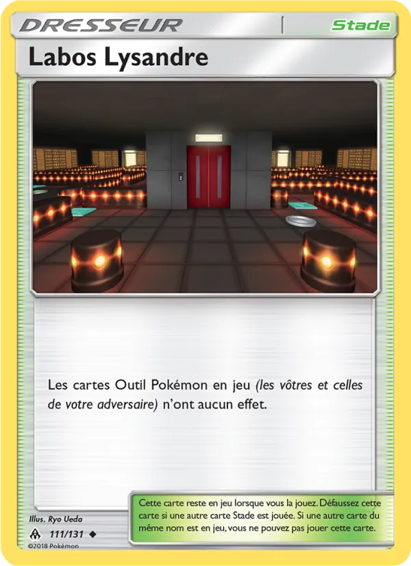 Carte Pokémon Labos Lysandre 111/131 de l'extension Lumière Interdite