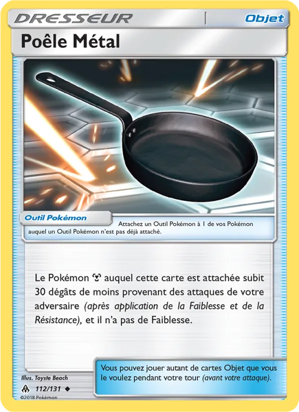 Carte Pokémon Poêle Métal 112/131 de l'extension Lumière Interdite