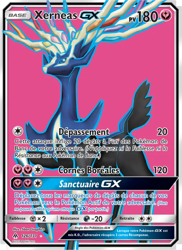 Carte Pokémon Xerneas GX 126/131 de l'extension Lumière Interdite