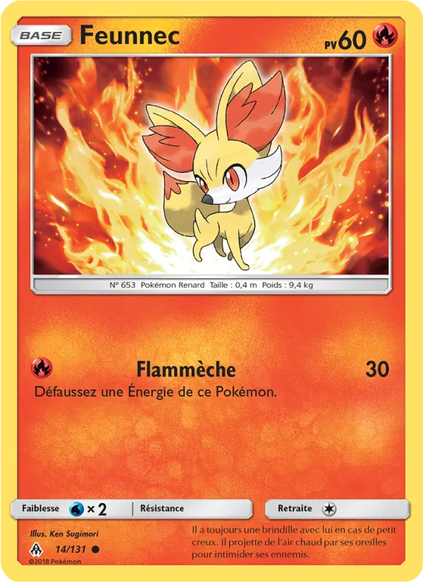 Carte Pokémon Feunnec 14/131 de l'extension Lumière Interdite