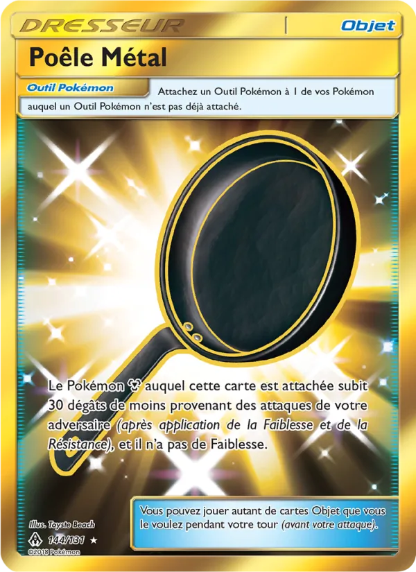 Carte Pokémon Poêle Métal 144/131 de l'extension Lumière Interdite