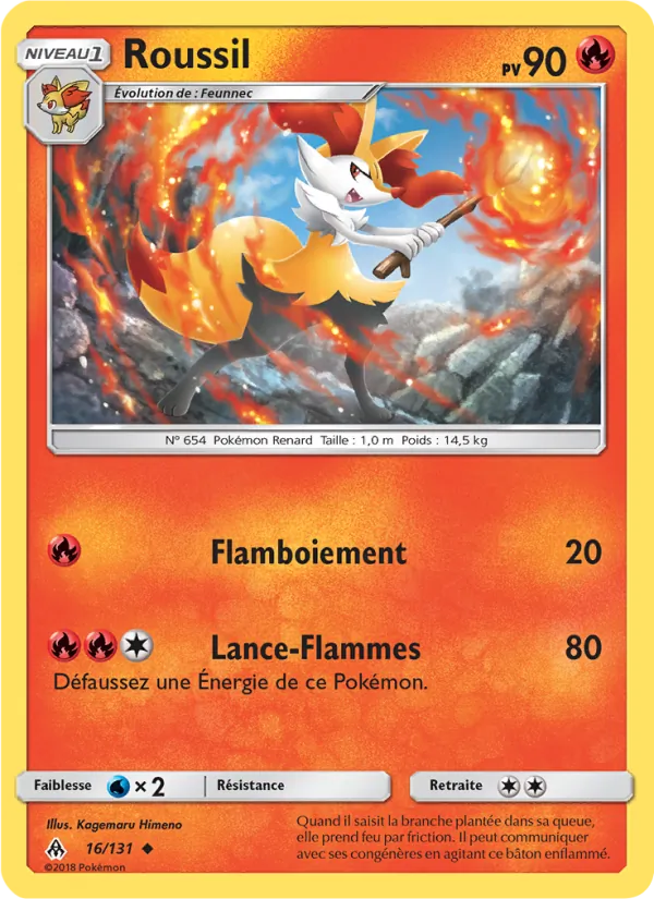 Carte Pokémon Roussil 16/131 de l'extension Lumière Interdite