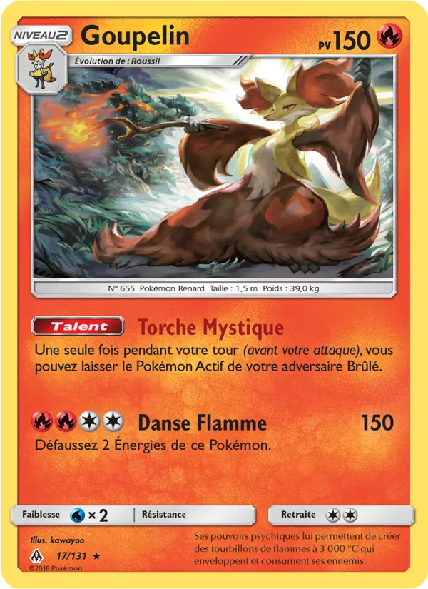 Carte Pokémon Goupelin 17/131 de l'extension Lumière Interdite