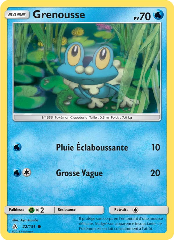Carte Pokémon Grenousse 22/131 de l'extension Lumière Interdite