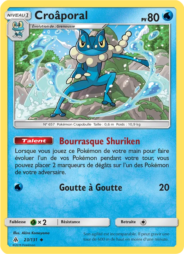 Carte Pokémon Croâporal 23/131 de l'extension Lumière Interdite