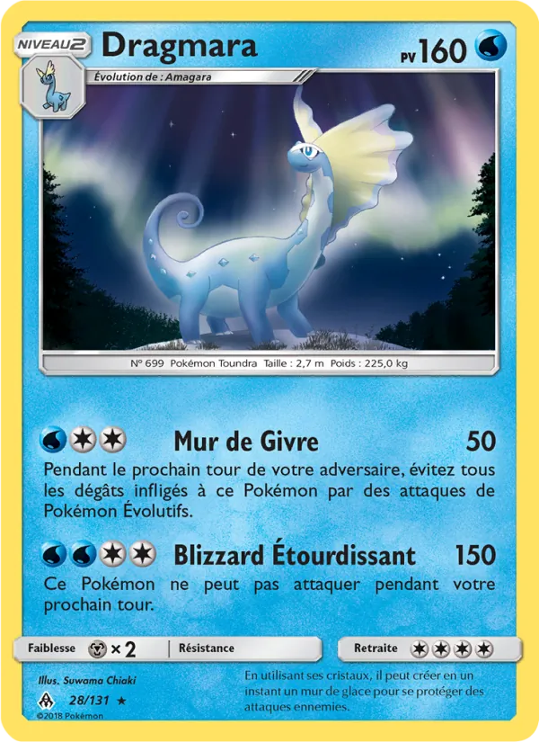 Carte Pokémon Dragmara 28/131 de l'extension Lumière Interdite