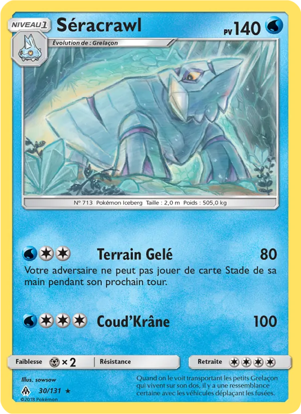 Carte Pokémon Séracrawl 30/131 de l'extension Lumière Interdite