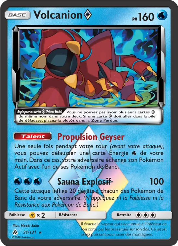 Carte Pokémon Volcanion ◇ 31/131 de l'extension Lumière Interdite