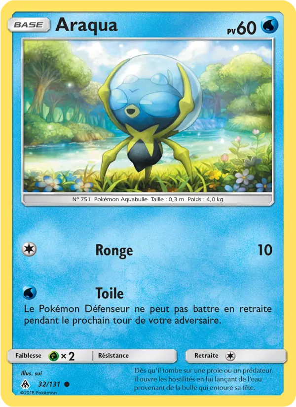 Carte Pokémon Araqua 32/131 de l'extension Lumière Interdite