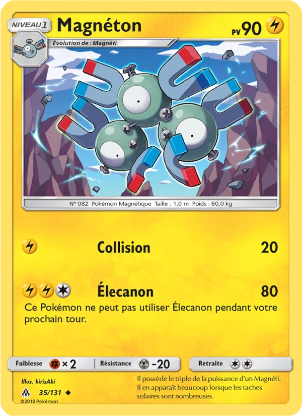 Carte Pokémon Magnéton 35/131 de l'extension Lumière Interdite