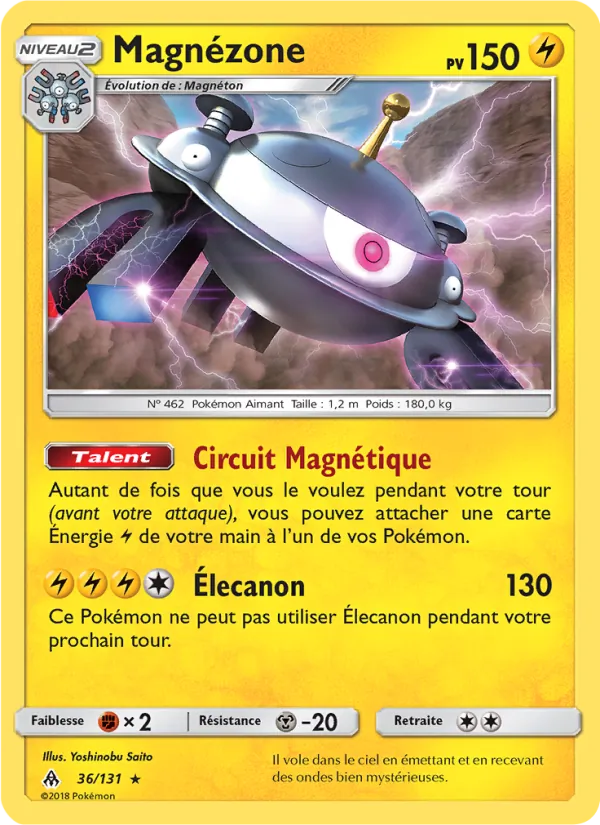 Carte Pokémon Magnézone 36/131 de l'extension Lumière Interdite