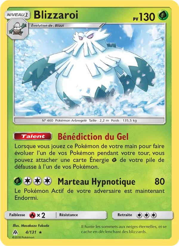 Carte Pokémon Blizzaroi 4/131 de l'extension Lumière Interdite