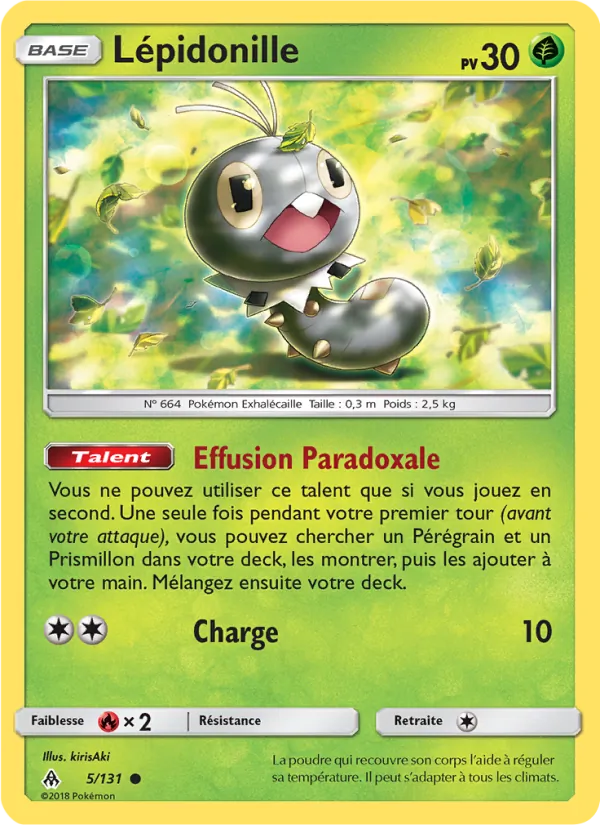 Carte Pokémon Lépidonille 5/131 de l'extension Lumière Interdite