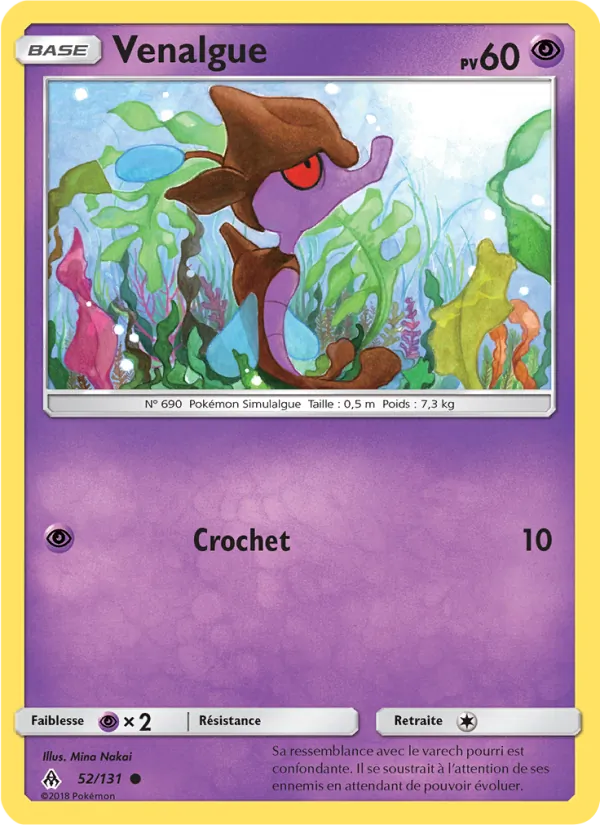 Carte Pokémon Venalgue 52/131 de l'extension Lumière Interdite