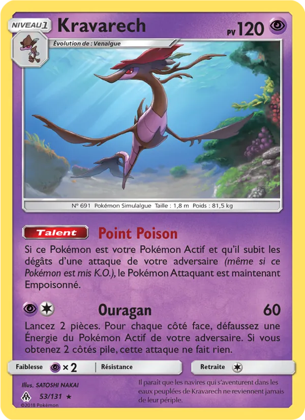 Carte Pokémon Kravarech 53/131 de l'extension Lumière Interdite