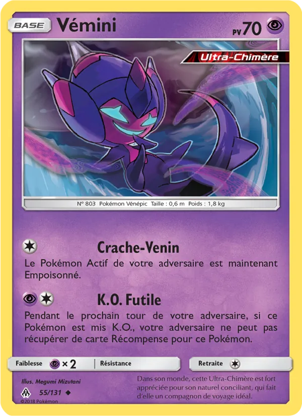 Carte Pokémon Vémini 55/131 de l'extension Lumière Interdite