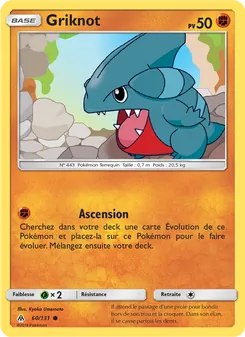 Carte Pokémon Griknot 60