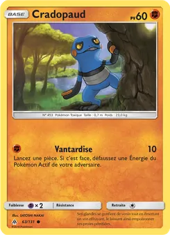 Carte Pokémon Cradopaud 63