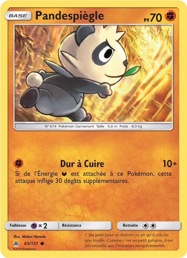 Carte Pokémon Pandespiègle 65/131 de l'extension Lumière Interdite