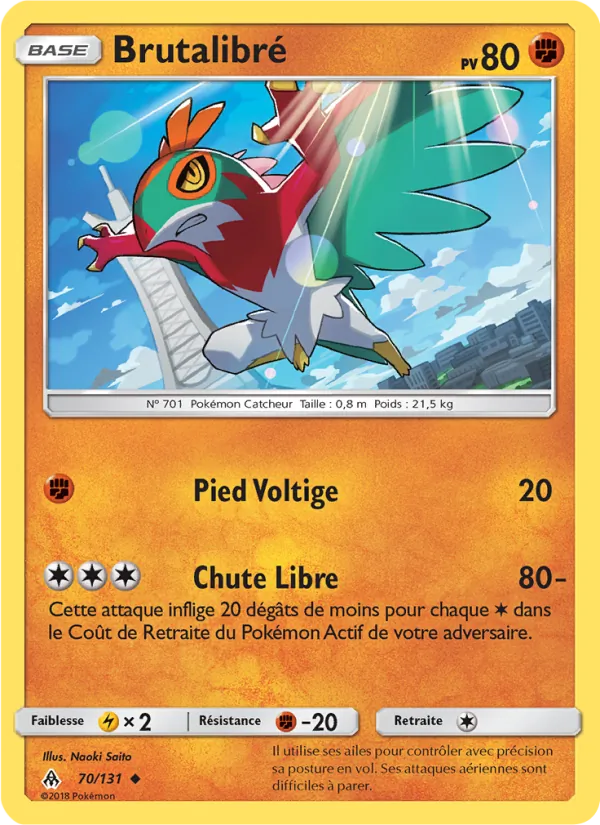 Carte Pokémon Brutalibré 70/131 de l'extension Lumière Interdite