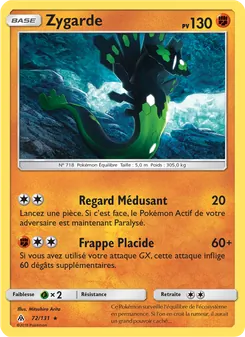 Carte Pokémon Zygarde 72